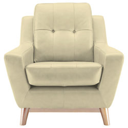 G Plan Vintage The Fifty Three Leather Armchair Capri Stone